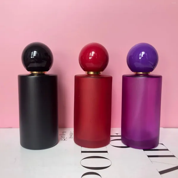 Bottiglie di stoccaggio 10/20 pezzi Vuote 50ml Flacone spray per profumo Tappo a sfera colorato di alta qualità Vaso per profumo Contenitore cosmetico squisito portatile in vetro