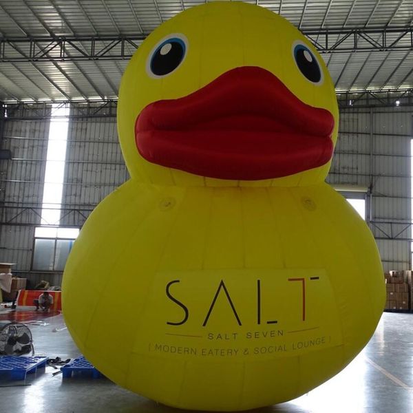 6 mH 20 pés de altura atacado modelo de pato inflável gigante bonito/4 m de altura infláveis patos amarelos para brinquedos de decoração