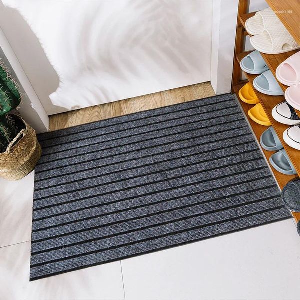 Teppiche Eingang Fußmatte für Zuhause Türmatten Outdoor Indoor rutschfeste Bodenmatte Badezimmer Wohnzimmer Teppich Küche Teppiche Grau