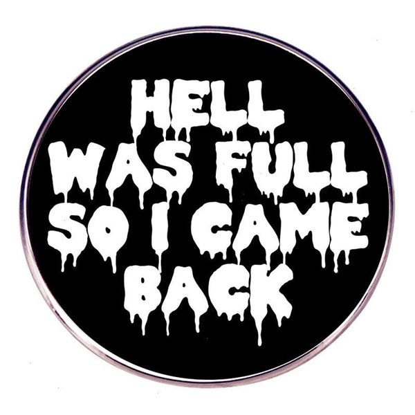 Halloween Hell Was Full Abzeichen, niedliche Anime-Filme, Spiele, harte Emaille-Pins, zum Sammeln, Cartoon-Brosche, Rucksack, Hut, Tasche, Kragen, Anstecknadeln