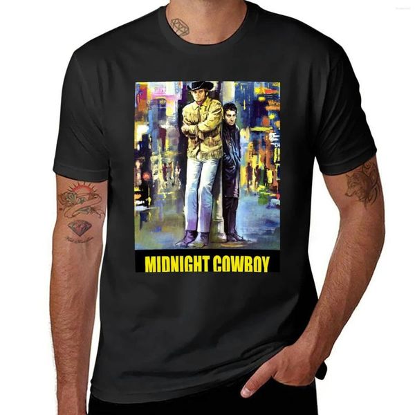 Regatas masculinas Midnight Cowboy John Schlesinger Camiseta curta gráfica preta para homens