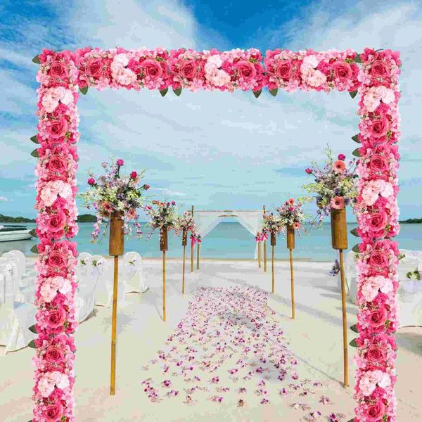 Flores decorativas arranjo de flores simuladas peça central do casamento decoração para casa decoração de parede pendurado dia dos namorados