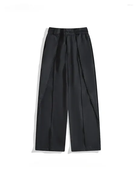 Abiti da uomo Design di marca alla moda Vita semielastica Pantaloni da completo in tinta unita Pantaloni dritti casual stile maturo bello di nicchia