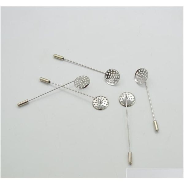 50pcs 70 16mm Bakır Metal Gümüş Broşa Boş Tepsi Broş Broşa Temel Yakası Pin DIY Mücevher Bulundu OHP1Q MGHK5304J