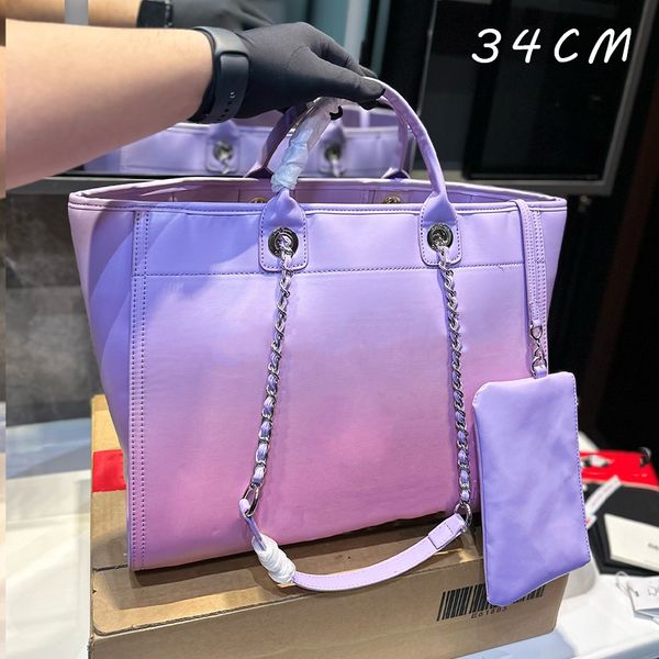 CC bolsas de luxo roxo Totes verão praia carta designer bolsa de ombro Glitter Mulher Clássica Bolsas de Lona com Botão Retro Senhoras Luxuosas Alta Qualidade Red Tote