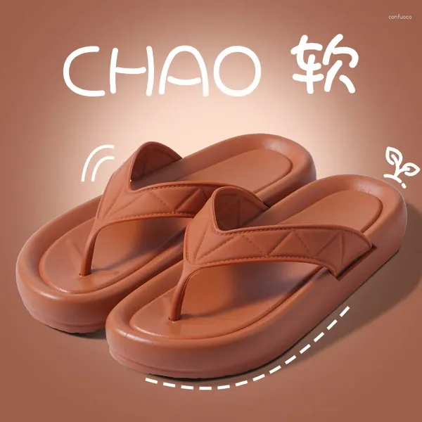 Chinelos moda cunhas de malha para mulheres verão chunky plataforma cunha sandálias mulher luz grossa sola praia sapatos mujer