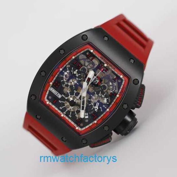 Aufregende exklusive Armbanduhr RM Watch RM011-FM Rm011 Keramikringmaterial Datumsanzeige Automatisches mechanisches Uhrwerk