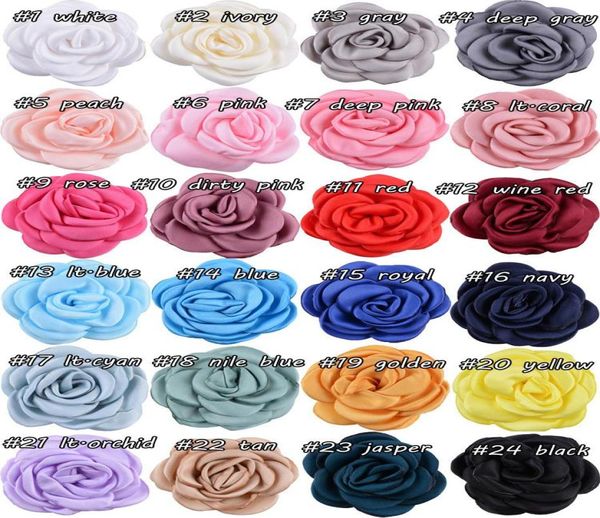 6 cm fiore di seta bambino bambini accessori per capelli fai da te fiori parte posteriore piatta testa corpetto di fiori per la decorazione del cappello della fascia2989449