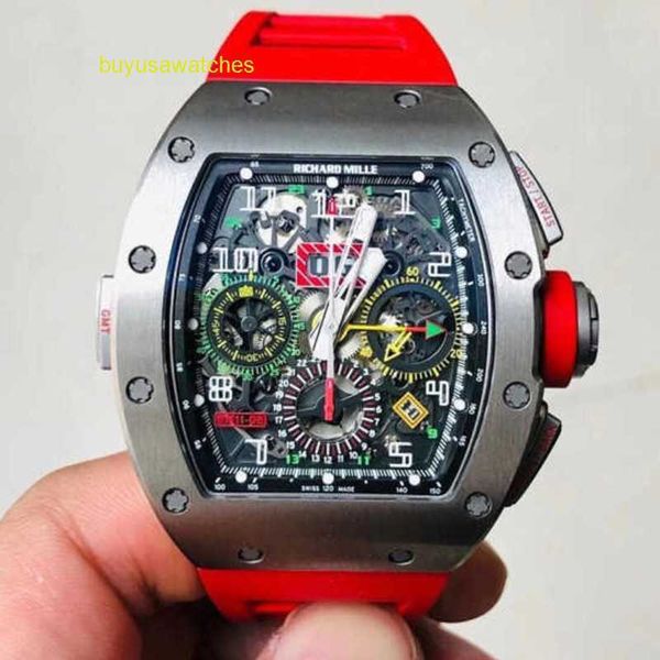 RM Watch Racing Watch Спортивные часы RM11-02 Series Machinery 50*42,7 мм Fashion RM1102 Титан