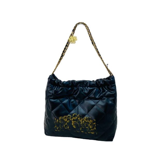 Design de alta qualidade baixo preço preto corrente de metal clássico bolsa feminina crossbody