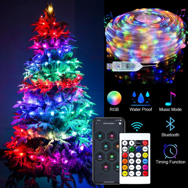 5/10M Weihnachten Streifen Licht String Girlande Lichter Weihnachten Baum Ornament Urlaub Beleuchtung Navidad Decor Hochzeit Decor Licht