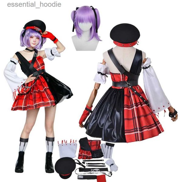 Costumi anime cosplay Xiao Qiao una donna viene fornita con un set di parrucche uniforme da festa di HalloweenC24321