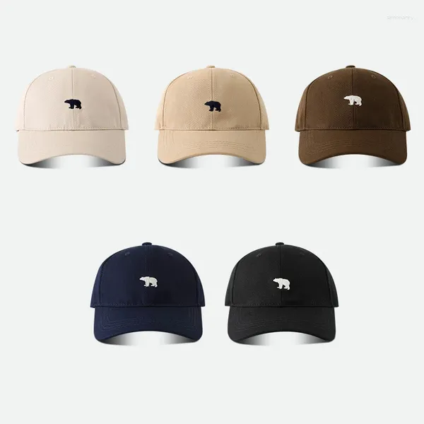 Top Caps 2024 Moda Beyzbol Kapağı Kadınlar için Polar Bear Hip Hop Snapback Erkekler Pamuk Güneş Şapk Kesin Renk Vizör Şapkaları Unisex