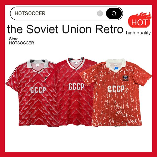 86 87 88 89 90 Retro Futebol União Soviética Aleinikov Camisa de Futebol URSS Belanov Jerseys Protasov Zavarov Clássico Maillot De Foot Hotsoccer