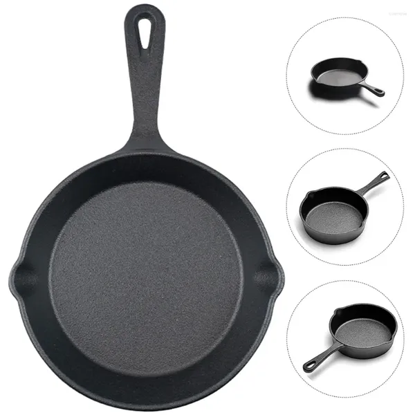 Panelas Griddle Ferro Fundido Frigideira Ferramenta de Cozinha Pan Casa Multifuncional Fritura Essentials Pequeno Ovo Mini