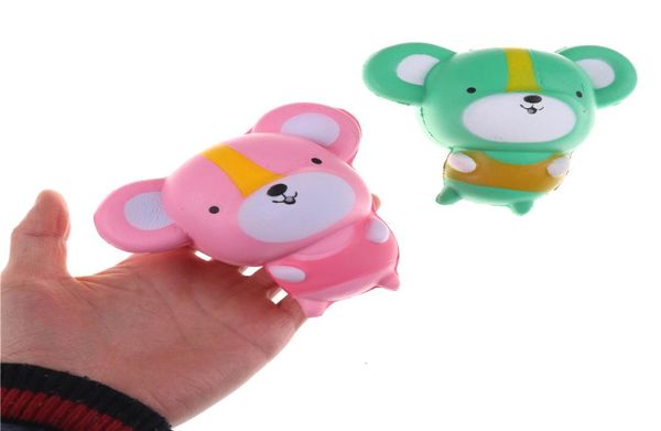Bab oyuncaklar kawaii karikatür fare bebek bebek squishy yavaş yükselen jumbo hamster telefon kayışları kolye cazibe kokulu ekmek kek çocuk oyuncak gi5657780