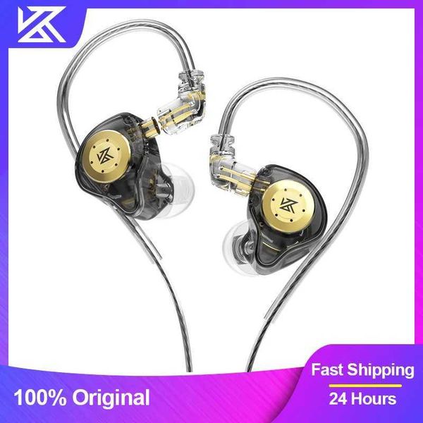 Fones de ouvido de telefone celular KZ EDX Pro Dynamic In Ear Monitor HiFi Wired Headphones Bass Stereo Gaming Headphones Noice Canceling Headset Q240321