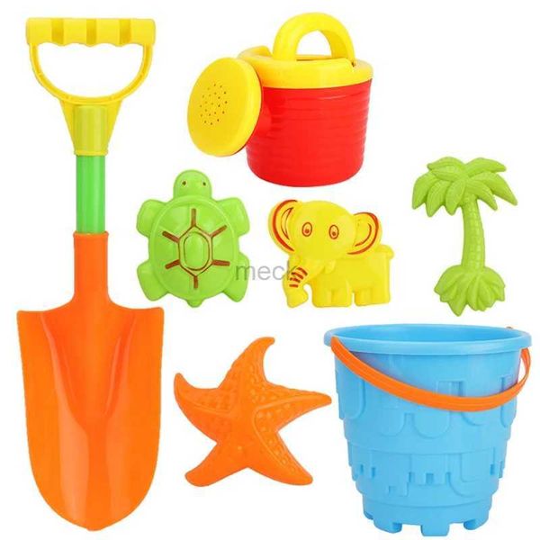 Giochi con la sabbia Divertimento in acqua Estate Morbidi Giochi da spiaggia per bambini Giochi da bagno per bambini Sandbox Set Beach Party Annaffiatoio Secchio Stampi per sabbia Giocattoli Gioco d'acqua 240321