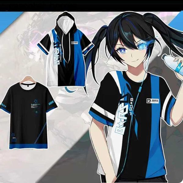 Cosplay Anime Costumis BRS Black Rock Shooter 3D T-Shirtstreet Costume Playing C240411