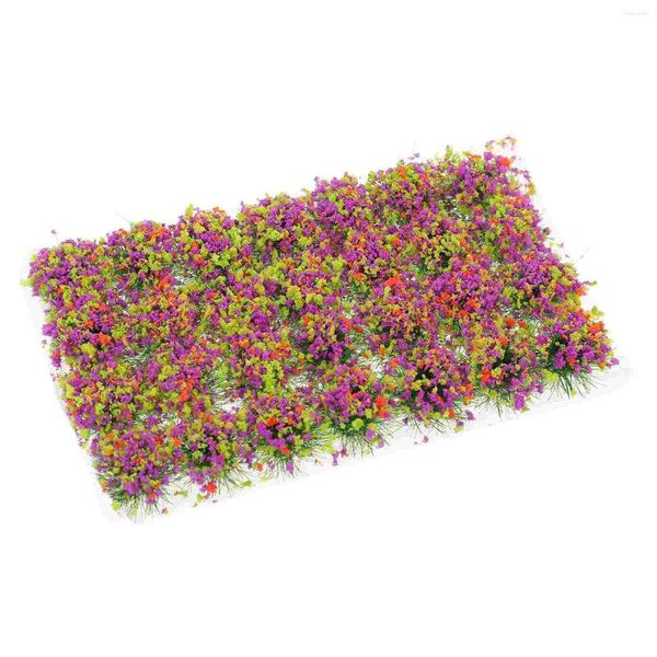 Flores decorativas conjunto de flores vegetação ornamento em miniatura plantas artificiais falsas modelos de simulação micro adorno de plástico