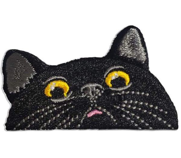 Gatto Ricamo Nozioni di cucito Patch Nero Bombay Gattino Applique per abbigliamento Maglietta Cappelli Borse Accessori Patch personalizzate9965168