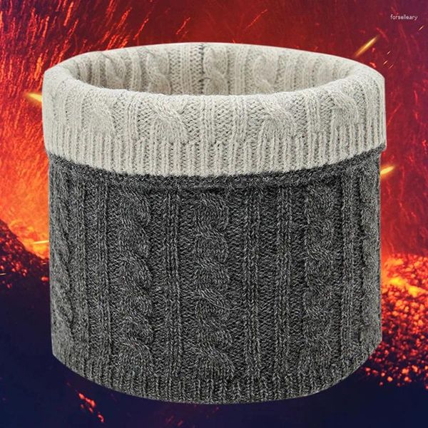 Schals Winter Gestrickter Ringschal Männer Frauen Fleece Bandana Stricken Häkeln Warmer Halswärmer Verdicken Skimaske Gesichtsbedeckung