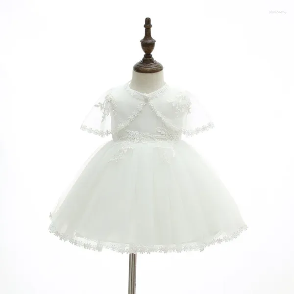 Abiti da ragazza Abiti da battesimo per bambini Principessa a strati formale Vestido Infantil Abiti da battesimo 1 anno Abito da compleanno RBF184010