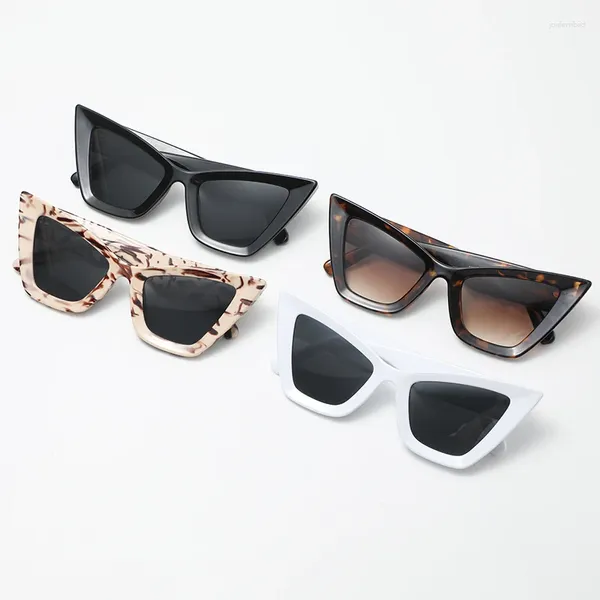 Sonnenbrille Vintage Cat Eye Frauen Männer Retro Punk Sonnenbrille Luxus Schwarz Leopard Shades Brillen De Sol Oculos