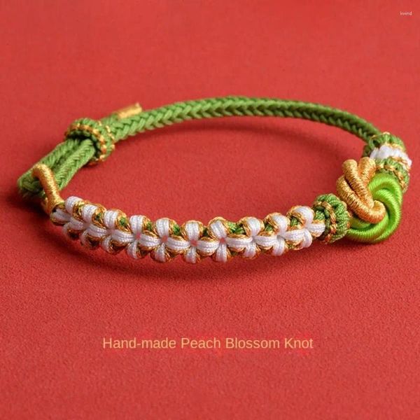 Braccialetti con ciondoli Accessori per gioielli Bracciale colorato intrecciato a mano Nodi concentrici fai-da-te in cotone fortunato