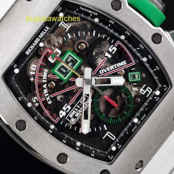Otomatik Mekanik İzleme RM kol saati RM11-01 Mancini Sınırlı Sürüm Benzersiz Top Oyunu Chronometer Titanyum RM1101