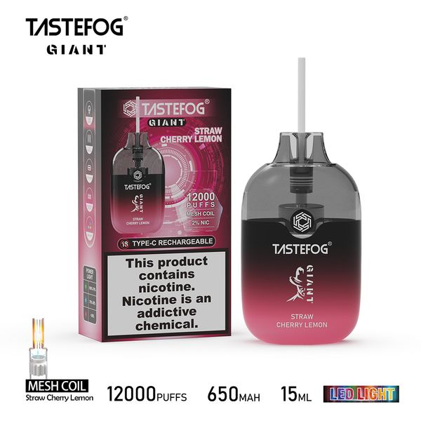 Neues Produkt Tastefog Giant 12000puffs E-Zigaretten Großhandel Einweg-Zigaretten-Puff Bar Vape