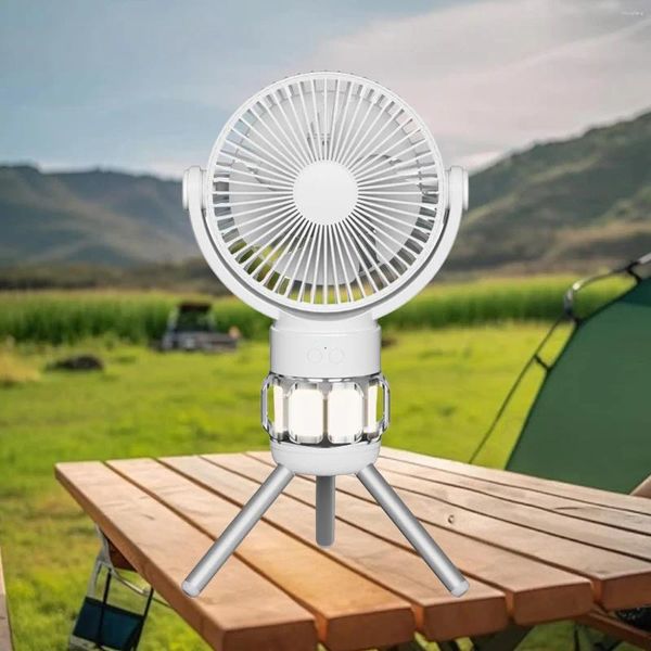 Velocidade casa ventilador de mesa refrigeração usb tripé acampamento com luz led para mochila sobrevivência emergência pesca carro