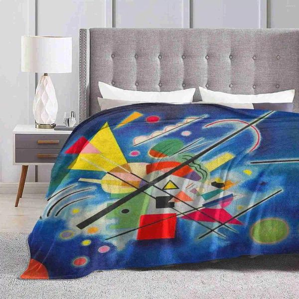 Decken Kandinsky Blue Painting Decke, weich, warm, für Reisen, tragbar