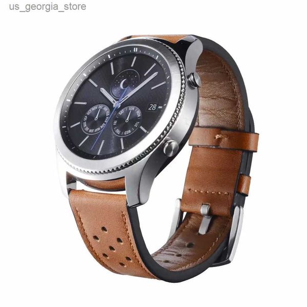 Uhrenarmbänder, 22 mm Loch, echtes Lederarmband für Samsung Gear S3 Band, Armband für Xiaomi Huami Amazfit Pace Stratos 2 Amazfit 2 Band Y240321
