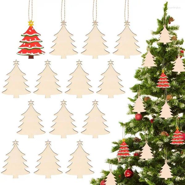 Parti Dekorasyonu 50 PCS Mutlu Noel Ağacı Etiketleri Ahşap Asma İşaret Xmas Ev Etiketi Navidad