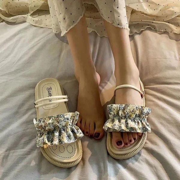 Scarpe eleganti Sandali per donna Calzature con plateau con tacco medio Estate 2024 Pantofole da donna rosse Zeppa da spiaggia Vendita impermeabile F Corea