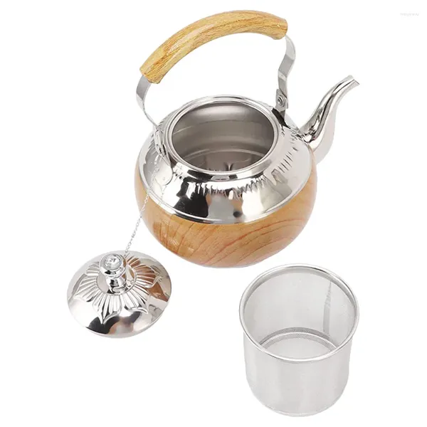 Set di stoviglie Teiera in acciaio inossidabile Caffè Bollitore da viaggio Brocca Urne domestiche con manico piccolo