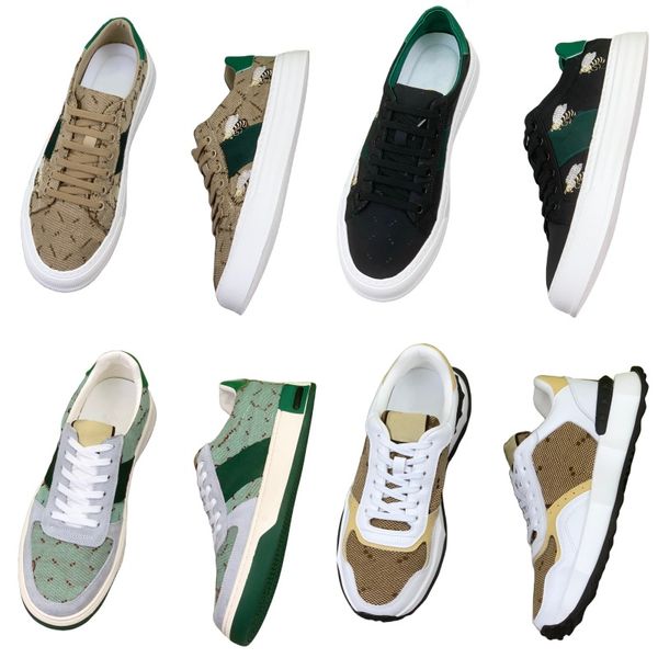 Stivali scarpe casual di lusso da uomo classiche scarpe firmate api sneakers stringate scarpe da skate con stampa di lettere scarpe con plateau punta tonda scarpe da esterno antiscivolo scarpe con tacco piatto