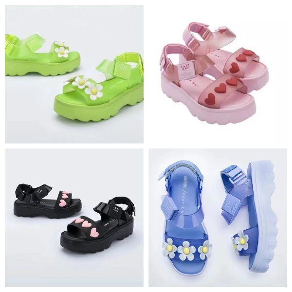 Sandalen Neue Melissa Frauen dicker alleiner Blume Sandalen Erwachsener Matsuke Sole Freizeit Gelee Schuhe Damen Römische Schuhe Sommer Beach Schuhe weiblich