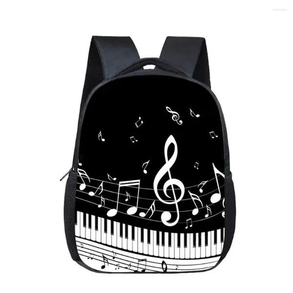 Sacos escolares crianças pré-escolar para meninos meninas música nota piano saco de livro crianças mochilas jardim de infância escolar