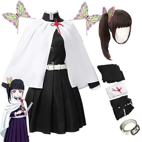 cosplay Costumi anime Kimono demone anime per bambini adulti senza kimono femminile Yaiba Tsuyuri Kanao testa di farfalla di ruoloC24321