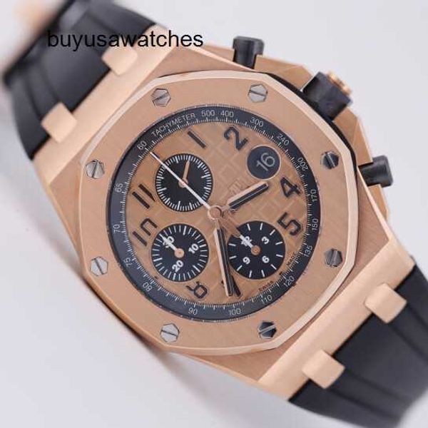 Relógio de pulso de marca mais recente AP Royal Oak 26470OR Relógio masculino 18k ouro rosa automático mecânico relógio de luxo suíço relógio esportivo diâmetro 42 mm