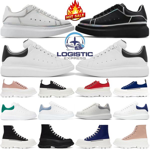 scarpe da ginnastica da uomo des chaussure uomo scarpe da donna Pelle Nero Argento Bianco Riflettente Rosa Oro Iridescente sport all'aria aperta scarpe da ginnastica con plateau casual più economiche