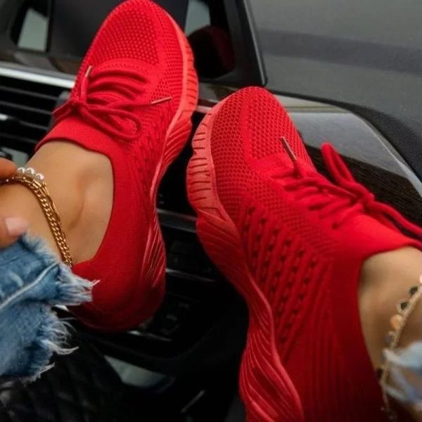 Stivali maogu donna rossa piattaforma femminile sneaker bianche spicchi allenatori vulcanizzati donne scarpe sportive casual 2023 allacciata su scarpa da corsa 43