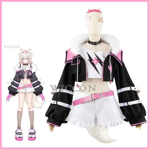 Anime Cosplay-Kostüme Mococo Abyssgard Rollenspiel Holo en Moco Chan Perücken Hip-Hop Uniform Jacke Damen Sexy Carnival SetC24321