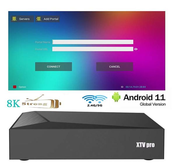 Бесплатная пробная версия XTVpro 8K 4K STRONG T-REX Android TV Box 2 ГБ + 16 ГБ телеприставка Android 11 4KOTT