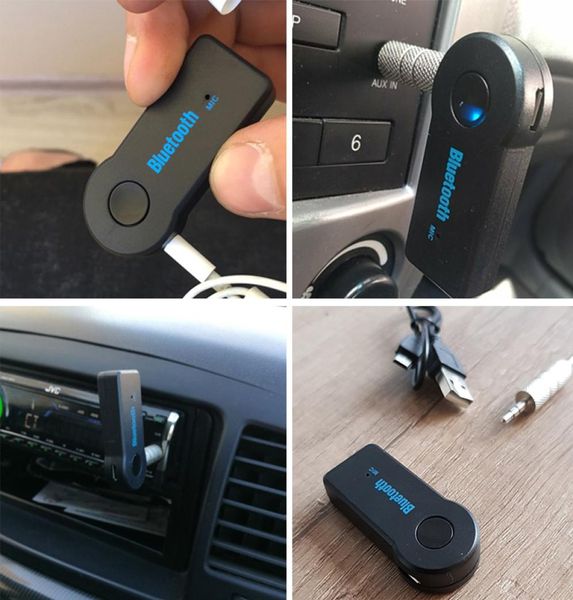 35MM AUX Audio MP3 Musica Ricevitore Bluetooth Kit per auto Altoparlante senza fili Adattatore per cuffie per smartphone in1342512