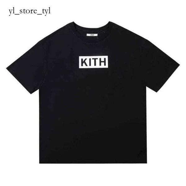 Мужская футболка Толстовка Kith Футболка Модный дизайн Пять цветов Маленькая дизайнерская рубашка Футболка Мужчины Женщины Летняя рубашка-поло с краской Высококачественные топы Box Fit с коротким рукавом 5484