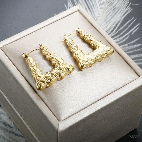 Brincos de garanhão charme francês pendurado para mulheres geométricas em forma de u banhado a ouro joias de metal antialérgicas