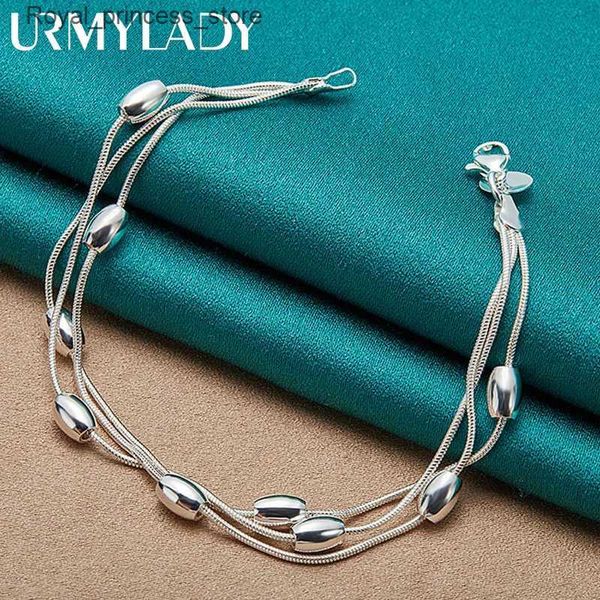 Braccialetti con ciondoli Catena in argento sterling 925 Prodotto di design alla moda Bellissimi gioielli Perline di alta qualità Adatto per il matrimonio delle donne Q240321